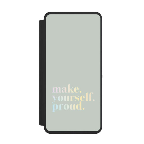 Samsung Galaxy S26 Ultra NIVOflip Make Yourself Proud Zitat-Minze und Farbverlauf