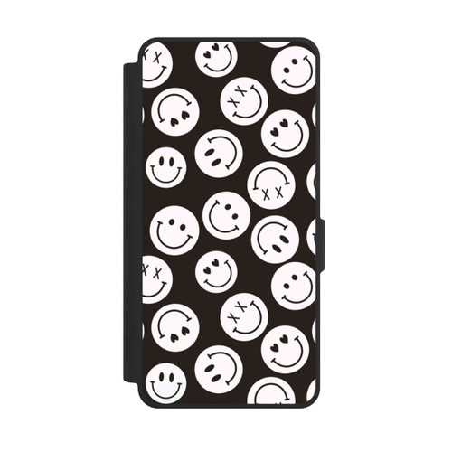 Samsung Galaxy S26 Ultra NIVOflip Smiles Emotes Pattern Black And White