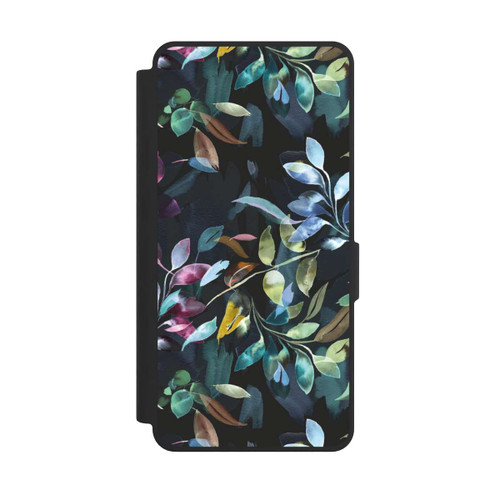 Samsung Galaxy S26 Ultra NIVOflip Mystische Aquarellblätter schwarz