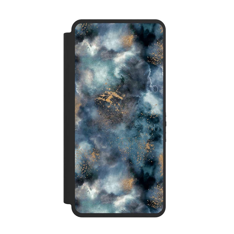 Galaxy S26 Ultra NIVOflip Smoky Marble Watercolor Navy