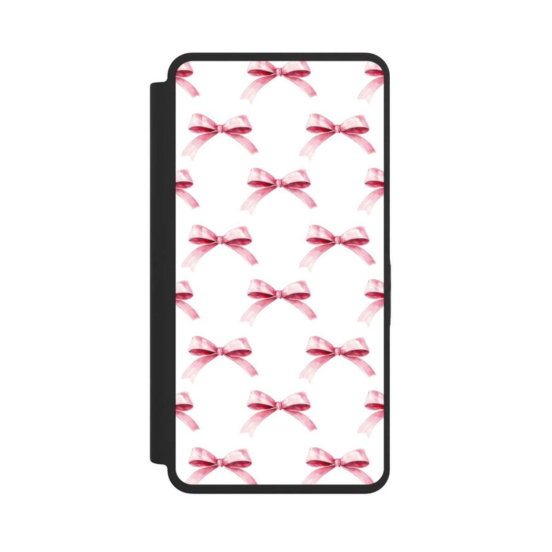 Galaxy S26 Ultra NIVOflip Pink Bow on White Pattern