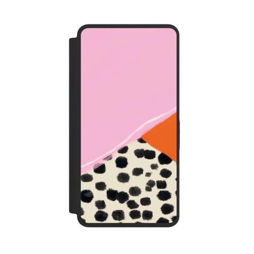 Samsung Galaxy S26 Ultra NIVOflip Pink and Orange Modern Art with Dots