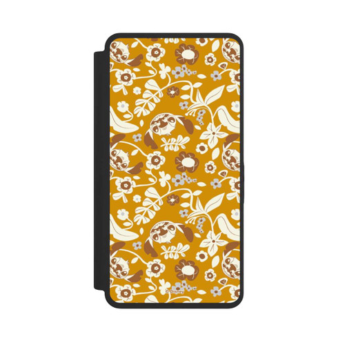 Samsung Galaxy S26 Ultra NIVOflip Stitch Floral Mustard Pattern