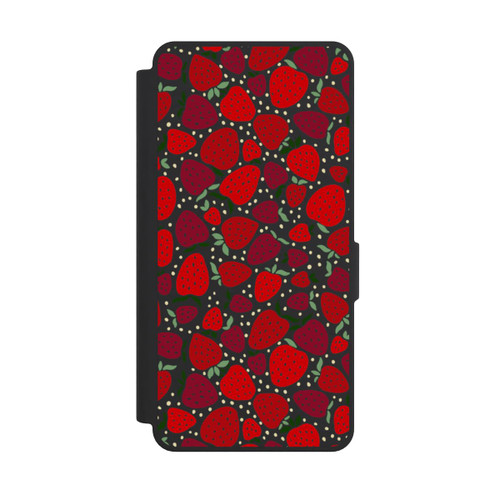 Samsung Galaxy S26 Ultra NIVOflip Strawberry Pattern Comic Transparent