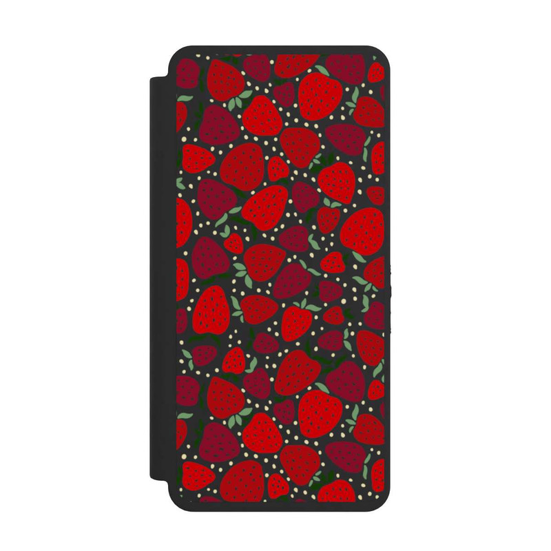 Galaxy S26 Ultra NIVOflip Strawberry Pattern Comic Transparent