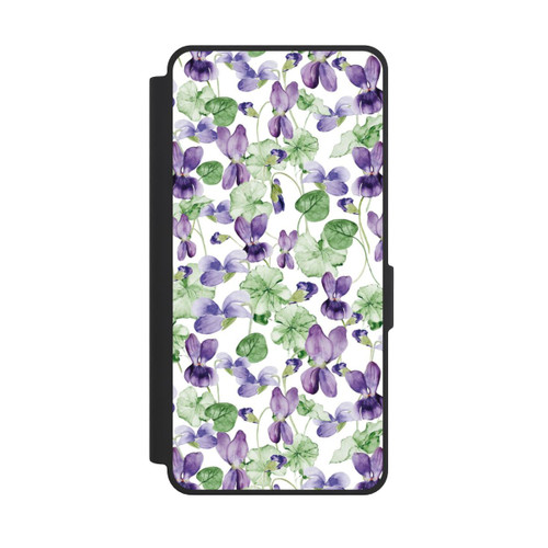 Samsung Galaxy S26 Ultra NIVOflip Purple Wildflowers Pattern Watercolor