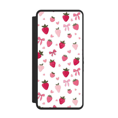 Samsung Galaxy S26 Ultra NIVOflip Erdbeer Herz Schleifen Muster Pink