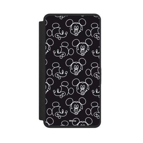 Samsung Galaxy S26 Ultra NIVOflip Disney Mickey Faces Black Line Art Pattern