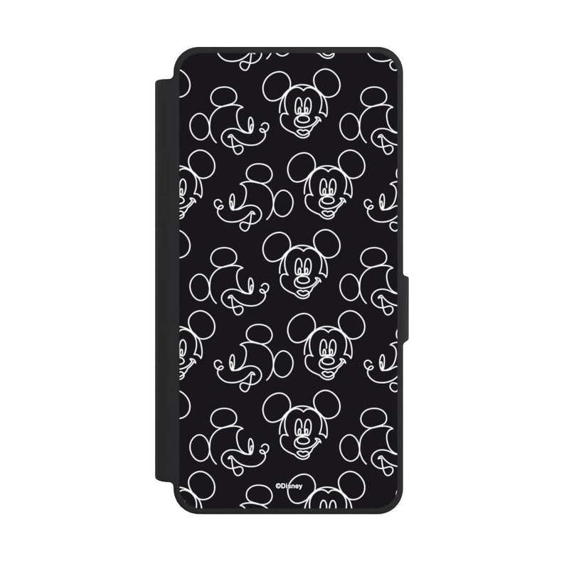 Galaxy S26 Ultra NIVOflip Disney Mickey Faces Black Line Art Pattern