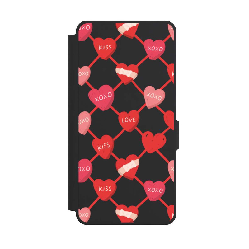 Galaxy S26 Ultra NIVOflip Herz Muster XOXO Rot