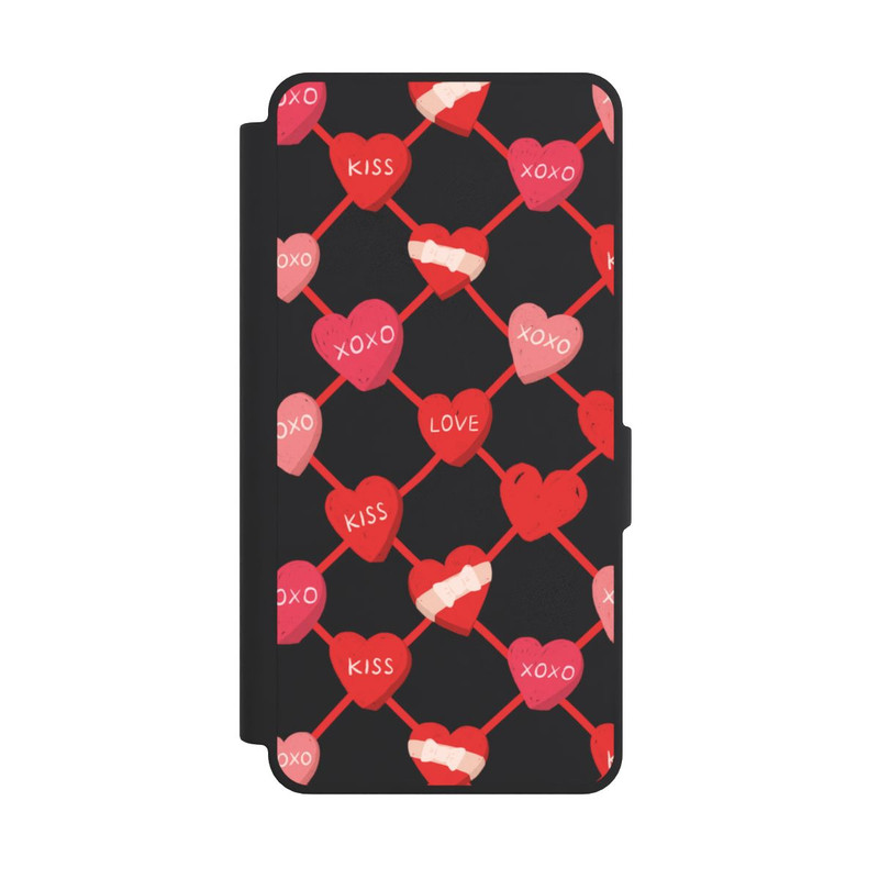 Galaxy S26 Ultra NIVOflip Herz Muster XOXO Rot