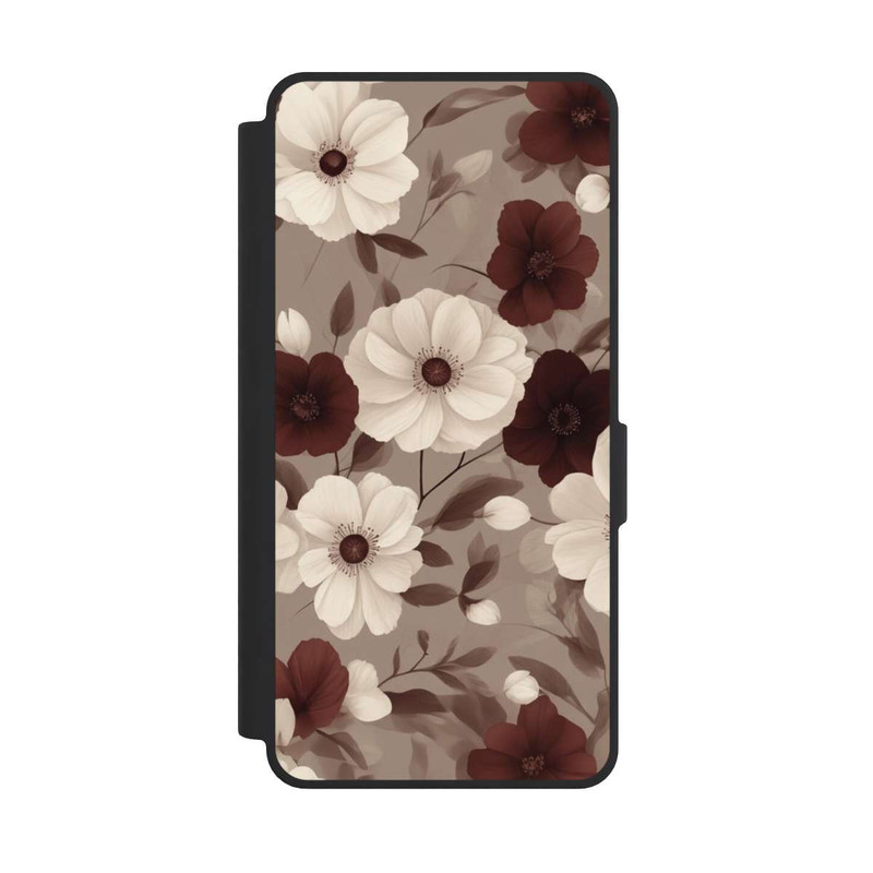 Galaxy S26 Ultra NIVOflip Negative Flower Bordeaux White with AI