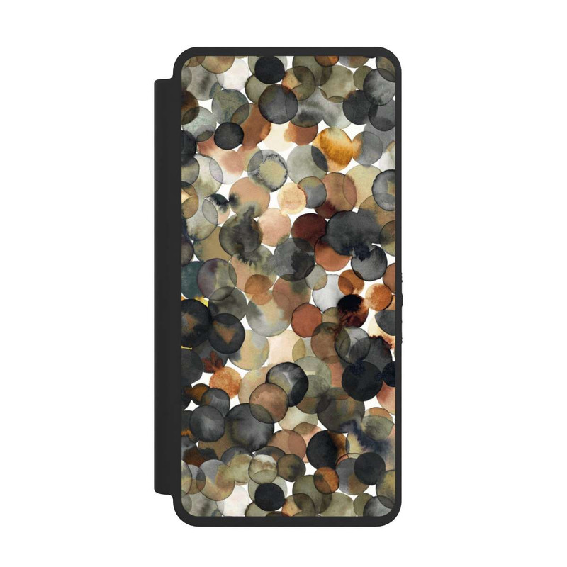 Galaxy S26 Ultra NIVOflip Watercolor Dots Brown Pattern