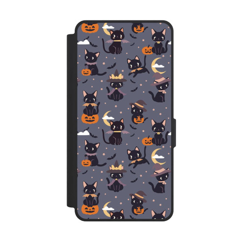 Samsung Galaxy S26 Ultra NIVOflip Cute Halloween Witch Cats and Pumpkins