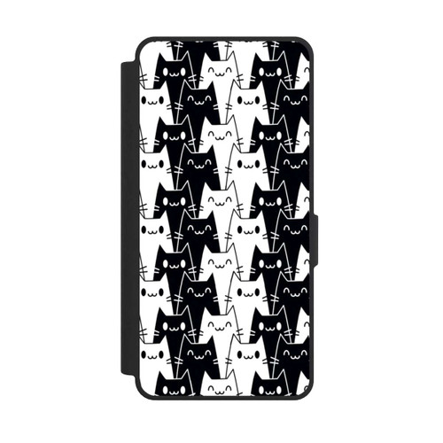 Samsung Galaxy S26 Ultra NIVOflip Katzentapete Schwarz Weiß