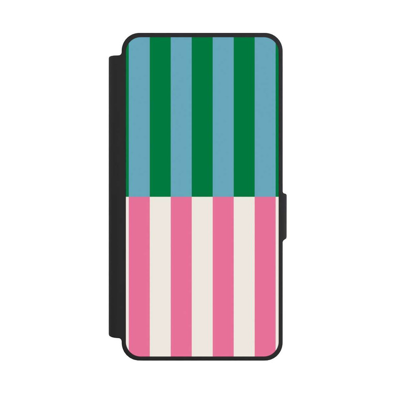Galaxy S26 Ultra NIVOflip Motif Rayé Vert Rose