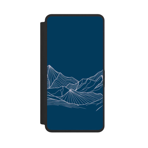 Samsung Galaxy S26 Ultra NIVOflip Blue Mountain Contour Lines