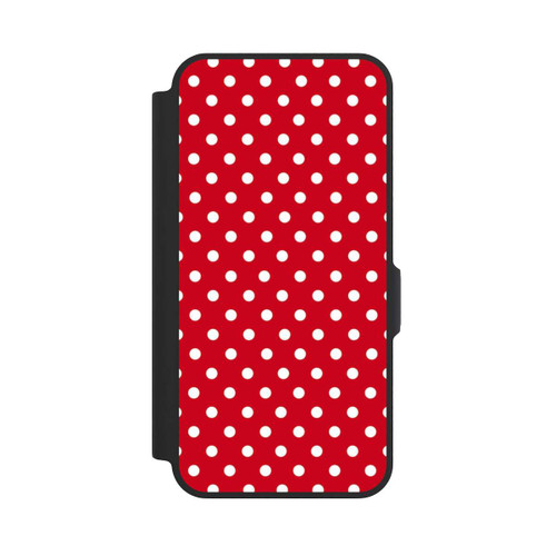 Samsung Galaxy A57 5G NIVOflip Polka Dots Dunkelrot und Weiß