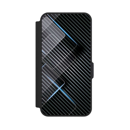 Samsung Galaxy A57 5G NIVOflip Blaue Linien auf Karbon