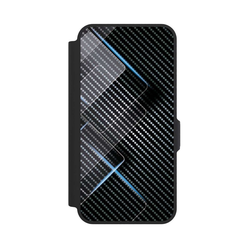 Galaxy A57 5G NIVOflip Blaue Linien auf Karbon