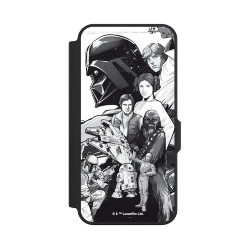 Samsung Galaxy A57 5G NIVOflip StarWars Charaktere - Schwarz-Weiß