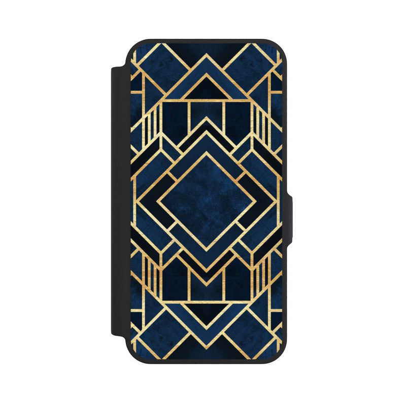 Galaxy A57 5G NIVOflip Impression Art Déco Bleu Or