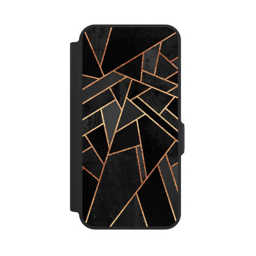 Samsung Galaxy A57 5G NIVOflip Schwarze Nacht Gold Druck