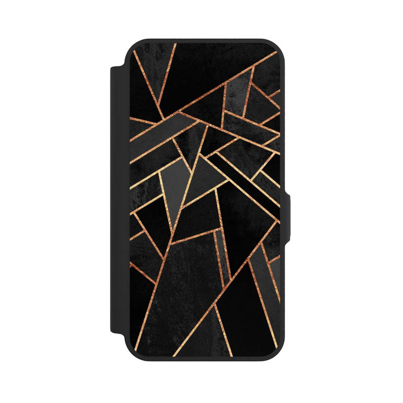 Galaxy A57 5G NIVOflip Schwarze Nacht Gold Druck