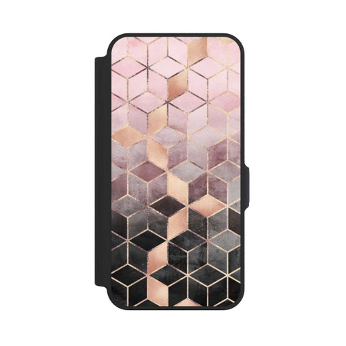 Samsung Galaxy A57 5G NIVOflip Imprimé Cubes Dégradés Gris Rose