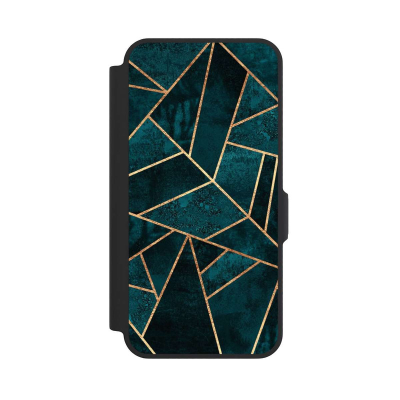 Galaxy A57 5G NIVOflip Imprimé or pierre sarcelle profond