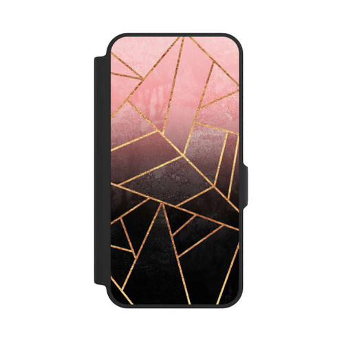 Samsung Galaxy A57 5G NIVOflip Imprimé Pierre Or Rose Et Noir