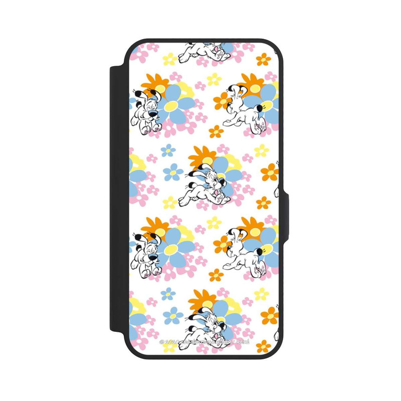 Galaxy A57 5G NIVOflip Idéfix sur fleurs colorées