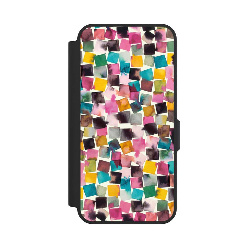 Galaxy A57 5G NIVOflip Plaids Géométriques Aquarelle Rose