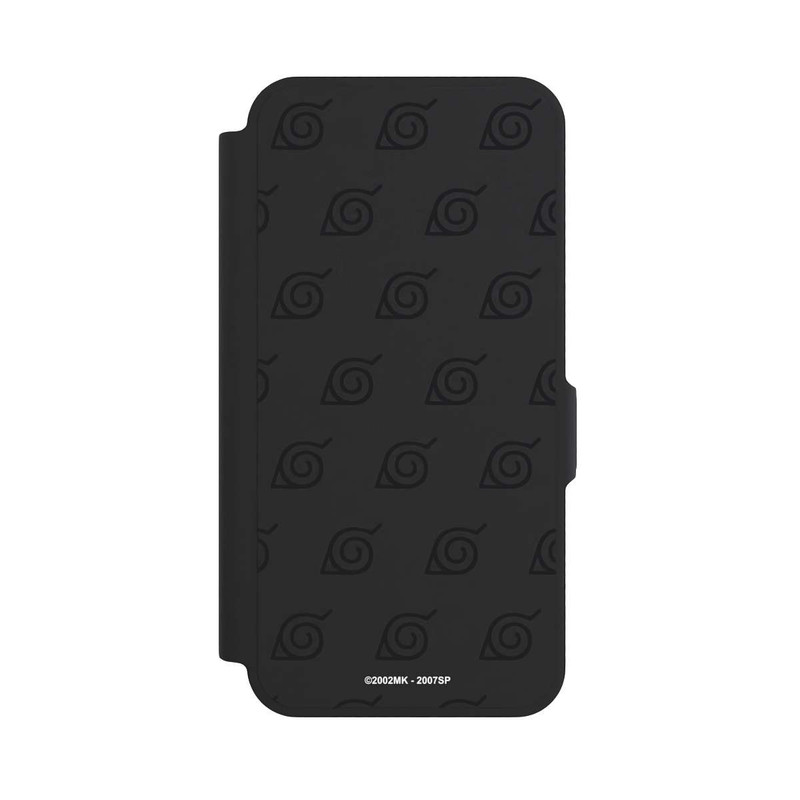 Galaxy A57 5G NIVOflip Schwarzes Konoha-Muster Transparent