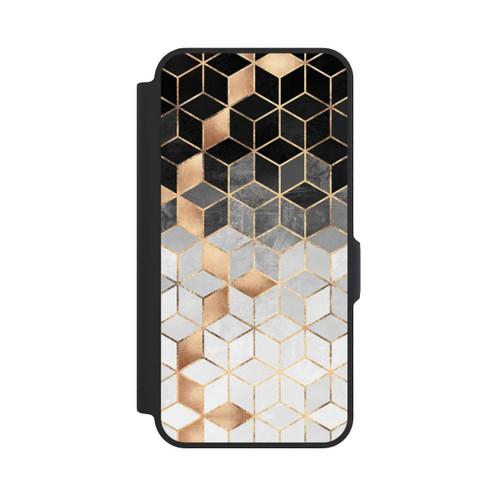 Samsung Galaxy A57 5G NIVOflip Cubes Sombres &amp; Dorés