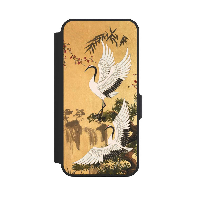 Galaxy A57 5G NIVOflip Cranes Gold Japan 2