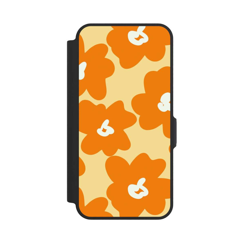 Galaxy A57 5G NIVOflip Retro floral pattern Päivi yellow orange