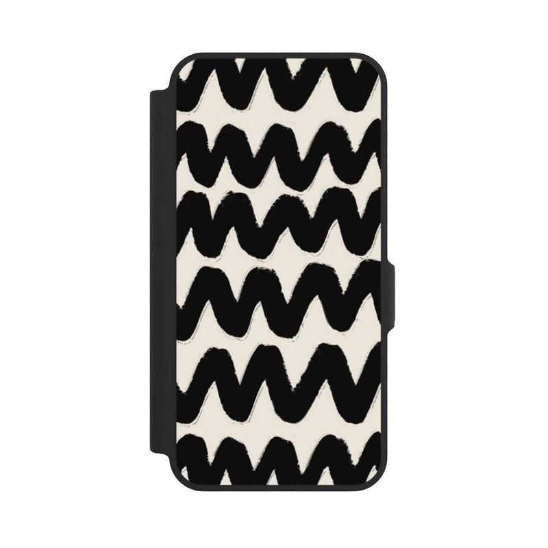 Galaxy A57 5G NIVOflip Vagues Noires Pattern
