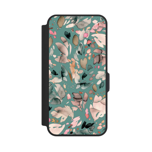 Samsung Galaxy A57 5G NIVOflip Fleurs abstraites, pétales vert