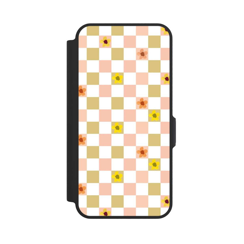 Galaxy A57 5G NIVOflip Chèques Fleurs Pastel Nostalgiques