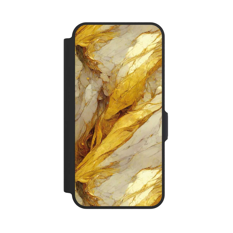 Galaxy A57 5G NIVOflip Weiße Marmor-Golddruckschichten