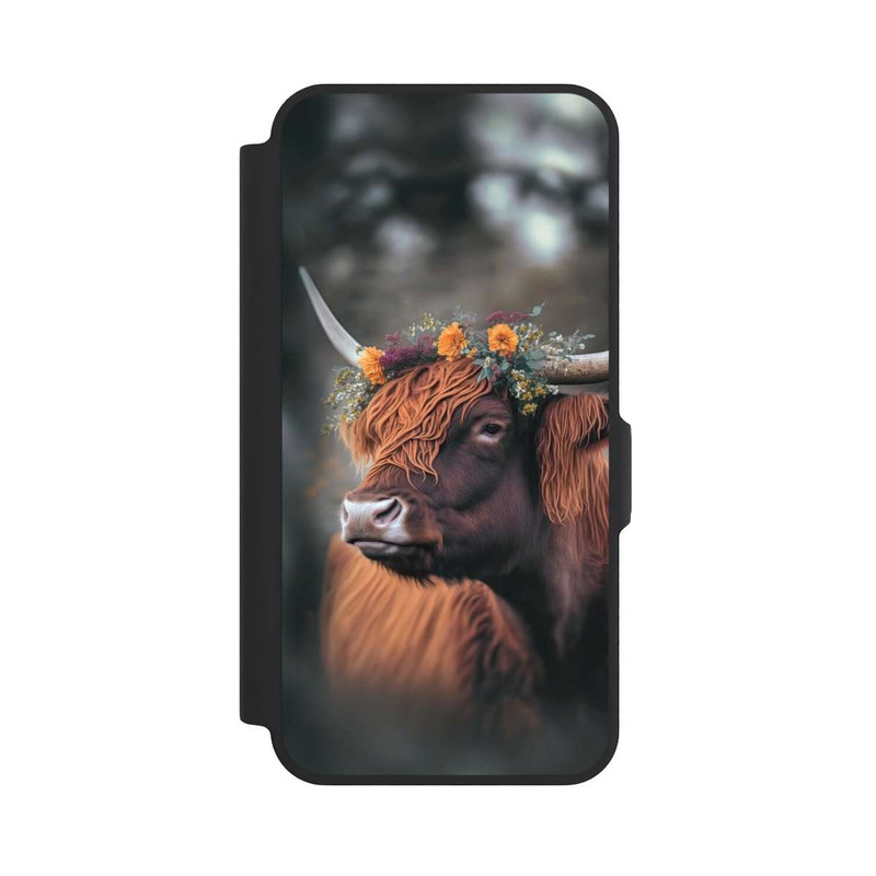 Galaxy A57 5G NIVOflip Highland Cow With Flowers with AI