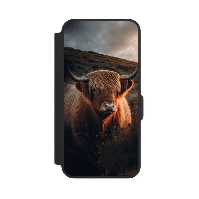 Galaxy A57 5G NIVOflip Vache Highland avec de grandes cornes avec IA