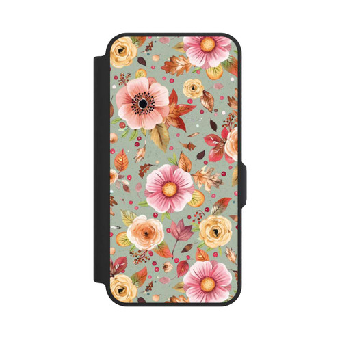 Samsung Galaxy A57 5G NIVOflip Fleurs d'automne Vert tendre