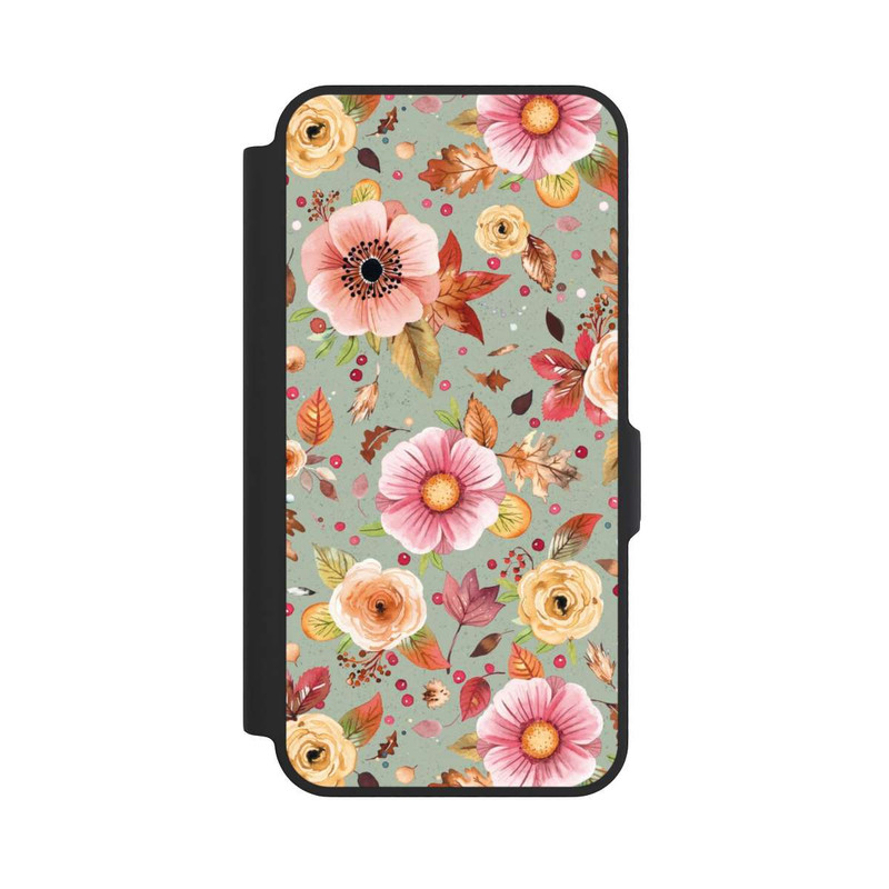 Galaxy A57 5G NIVOflip Fleurs d'automne Vert tendre
