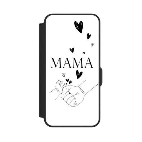 Samsung Galaxy A57 5G NIVOflip Muttertag Line Art Hände Schwarz Weiß