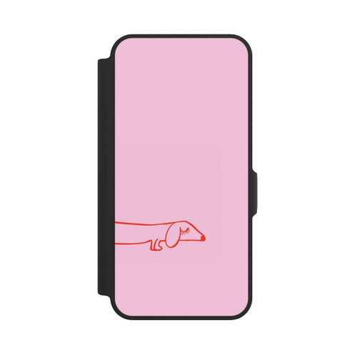 Samsung Galaxy A57 5G NIVOflip Dachshund Illustration Pink