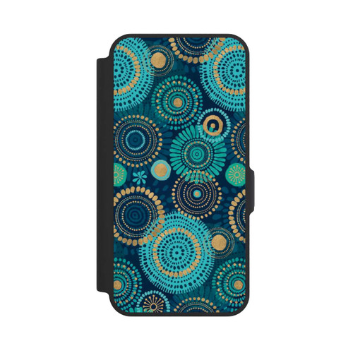 Samsung Galaxy A57 5G NIVOflip Blockprint India Teal Gold
