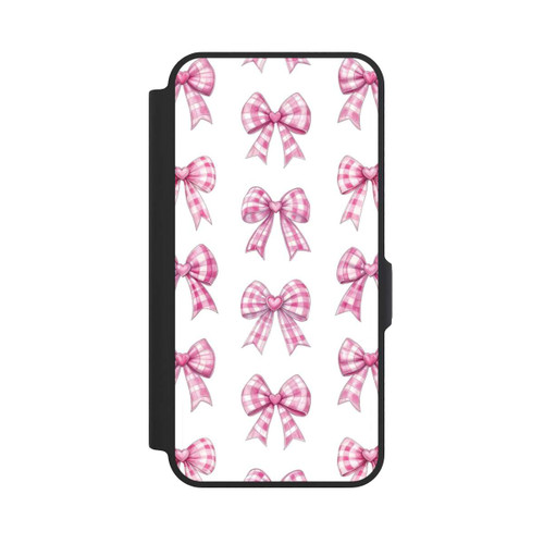 Samsung Galaxy A57 5G NIVOflip Pink Gingham Hearts and Bows with AI