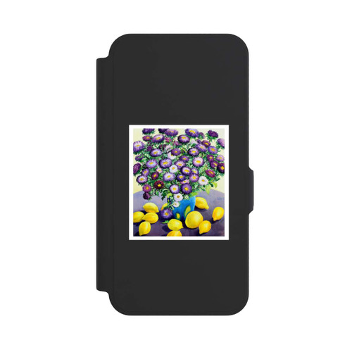 Samsung Galaxy A57 5G NIVOflip Purple Asters and Lemons by Christopher Ryland